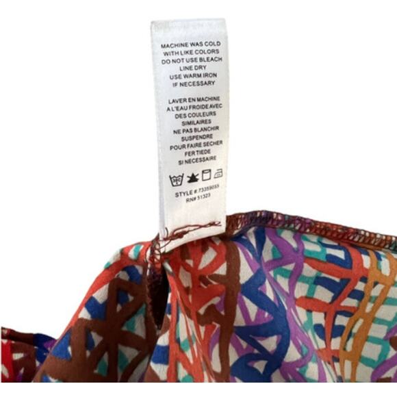 CeCe Womens Spaghetti Strap Graphic Print Maxi Dress Multicolor Size 8 - Picture 6 of 8